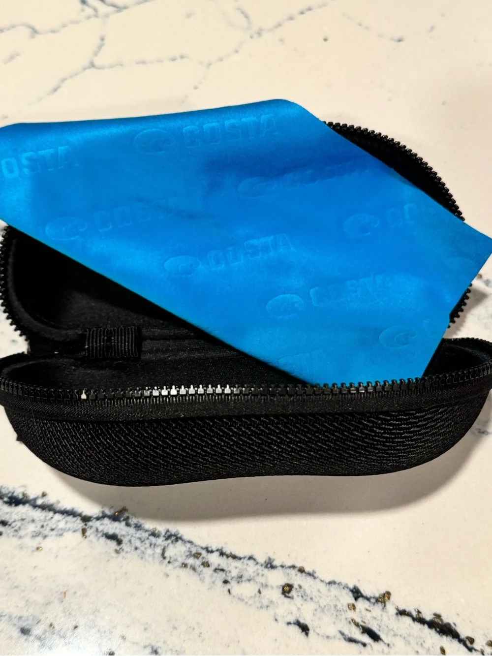 Costa Protective Black Hard Case with Blue Accent for Cell Phone Accessories
